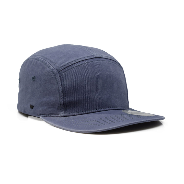 U22505 - UFlex - Washed Cotton 5 Panel Cap Blue Jean