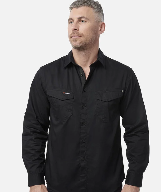 K14350 - King Gee - Tradies Lightweight Cotton Drill Long Sleeve Work Shirt