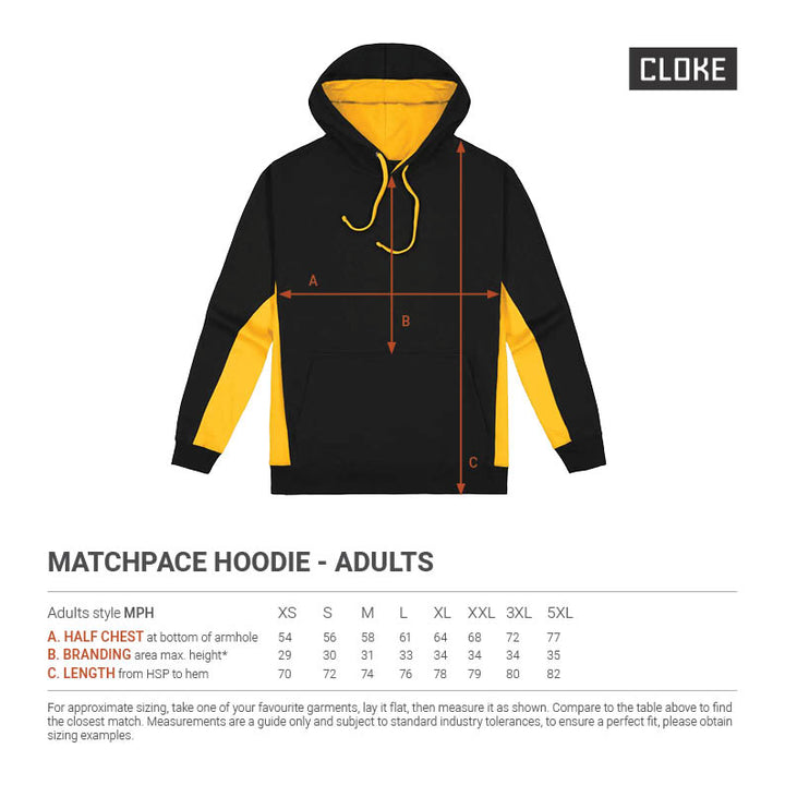 MPH - Cloke - Matchpace Contrast Colour Hoodie - 280gsm