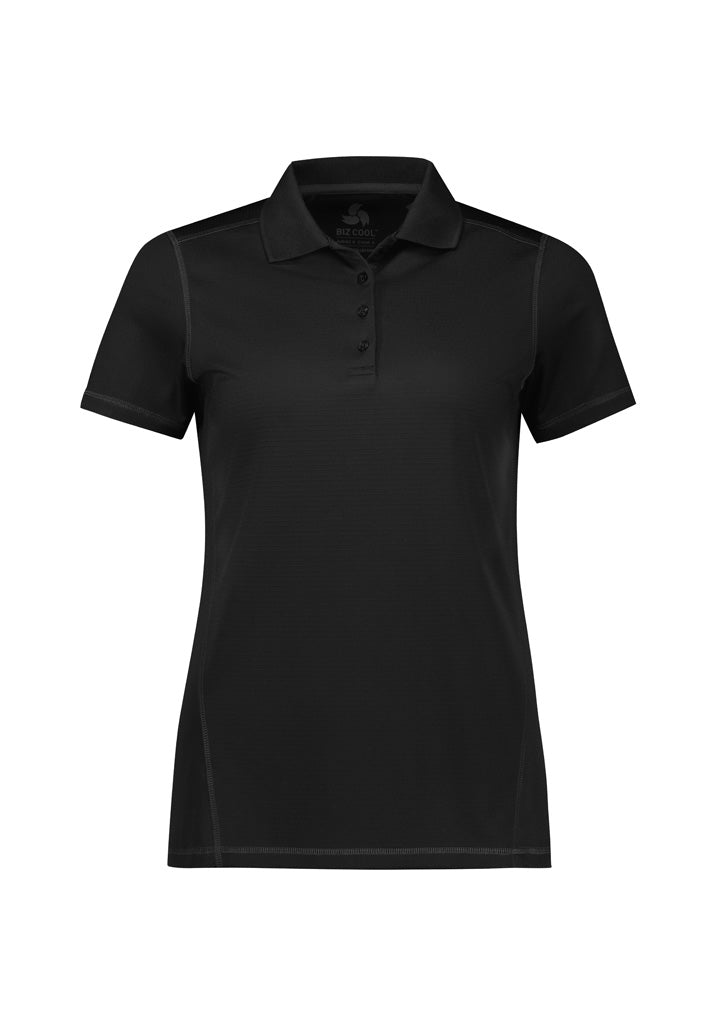 P419LS - Biz Collection - Womens Dart Short Sleeve Polo Black/Black