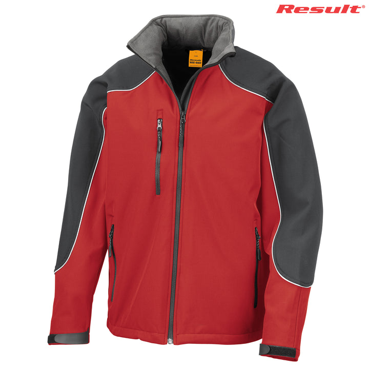 R118x - Result - Adult Ice Fell Hooded Softshell Jacket - Red/Black