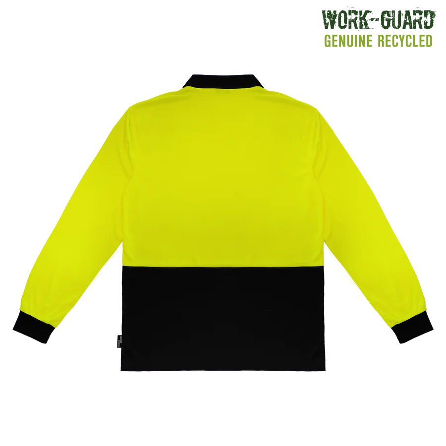 R482X - Workguard - Recycled Hi Vis Longsleeve Polo