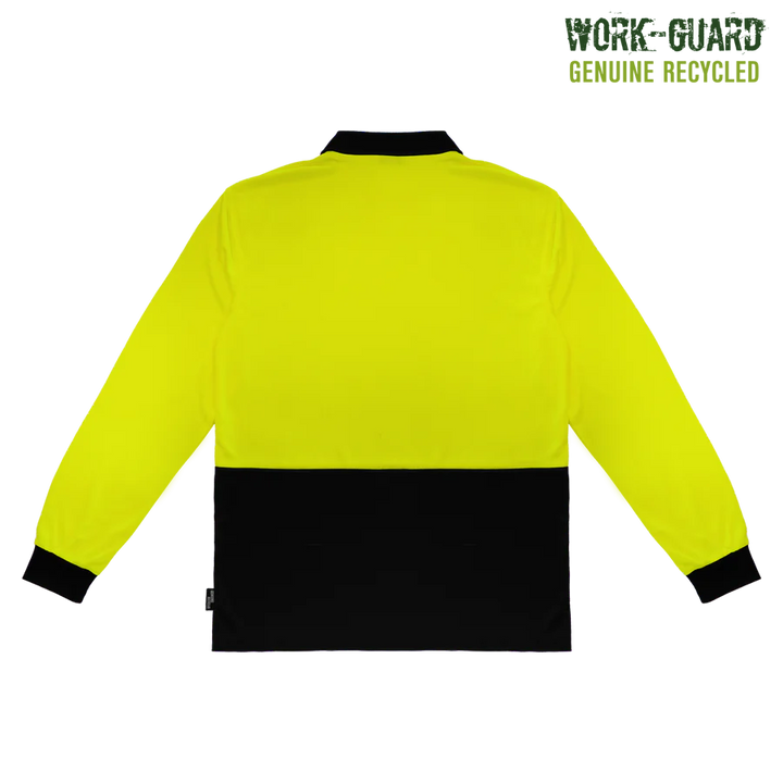 R482X - Workguard - Recycled Hi Vis Longsleeve Polo