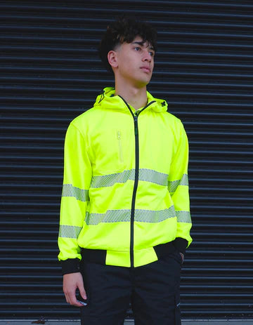 R503X Workguard Recycled Hi Vis Day/Night Zipped Hoodie