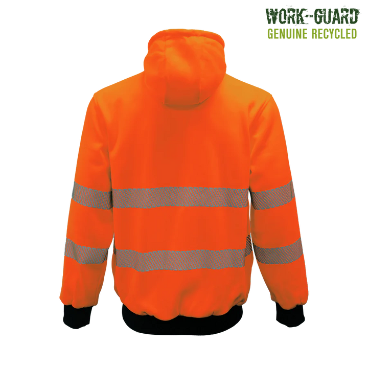 R503X - Workguard - Recycled Hi Vis Day/Night Zipped Hoodie