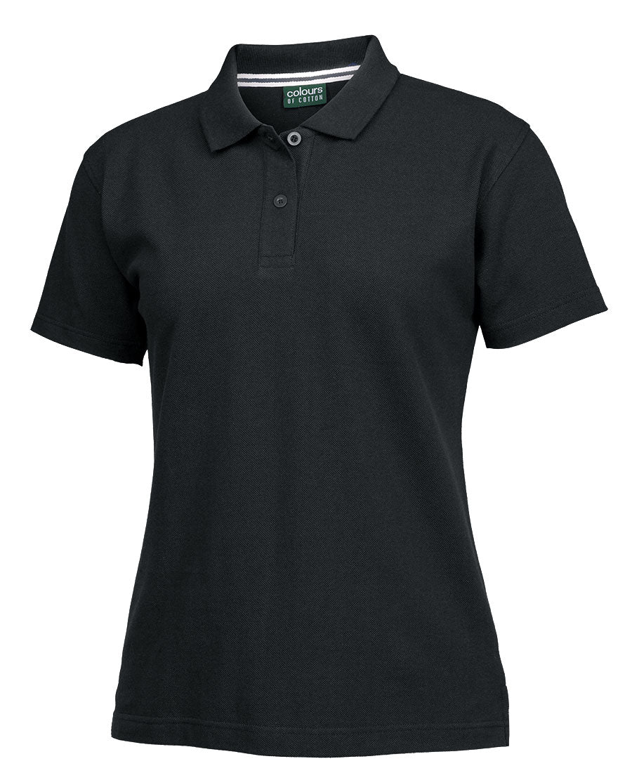 S2MP1 - Colours of Cotton - Ladies Pique Polo
