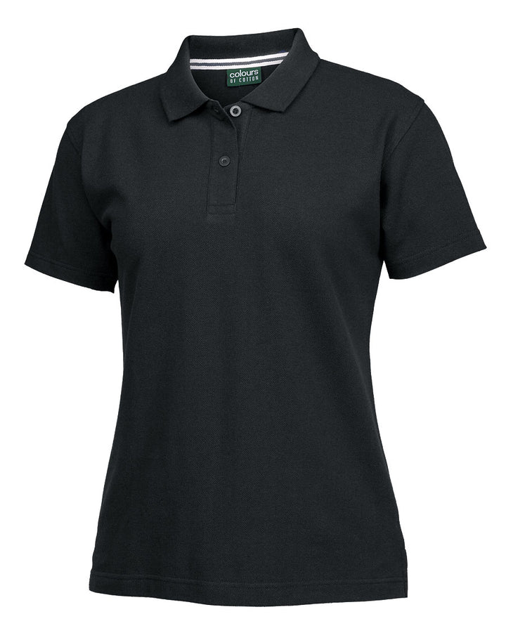 S2MP1 - Colours of Cotton - Ladies Pique Polo