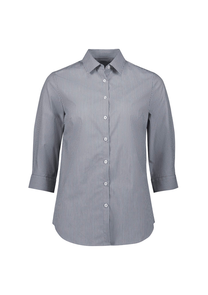 S336LT - Biz Collection - Womens Conran 3/4 Sleeve Shirt Slate/White