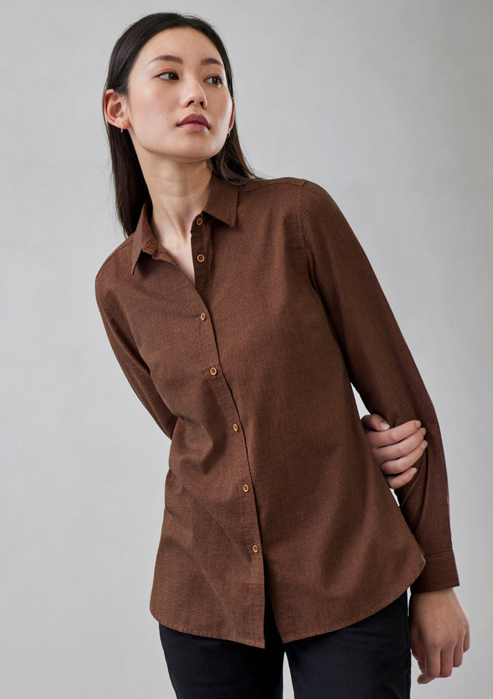 S421MLL- Biz Collection - Womens Soul Long Sleeve Shirt Rust