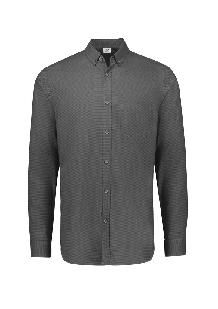 S421ML - Biz Collection - Mens Soul Long Sleeve Shirt - Grey