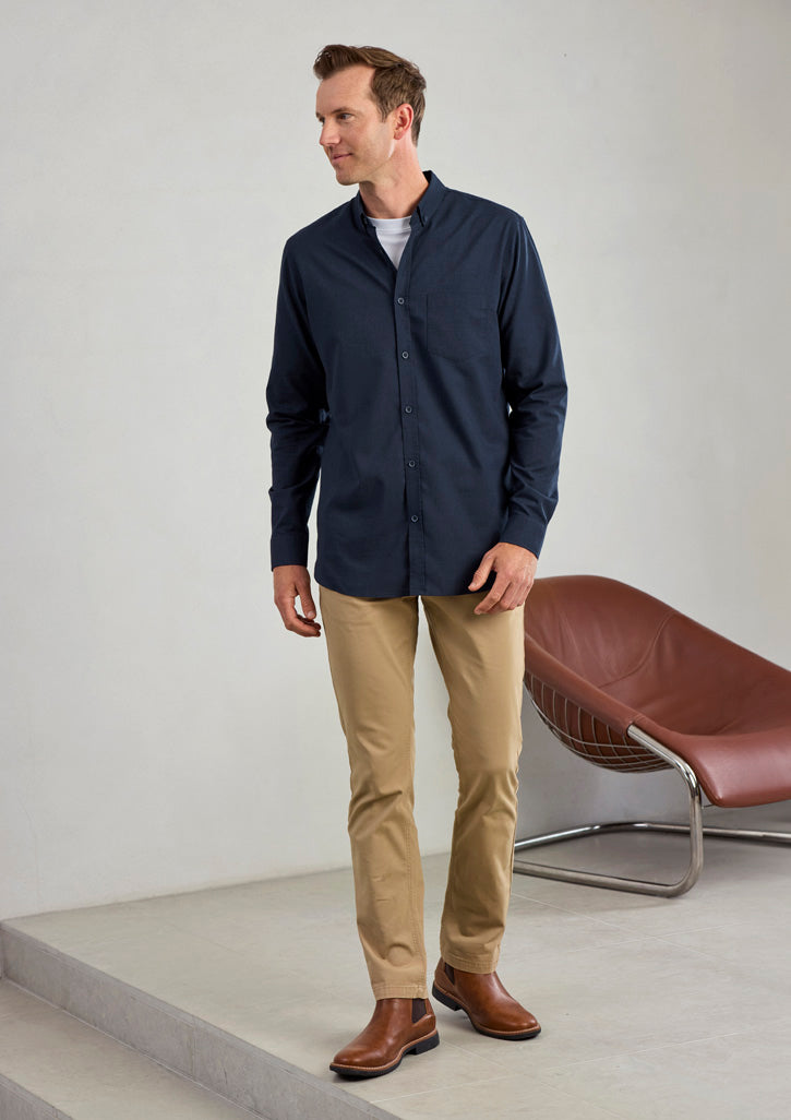 S421ML - Biz Collection - Mens Soul Long Sleeve Shirt Navy