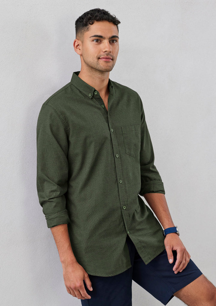 S421ML - Biz Collection - Mens Soul Long Sleeve Shirt Olive