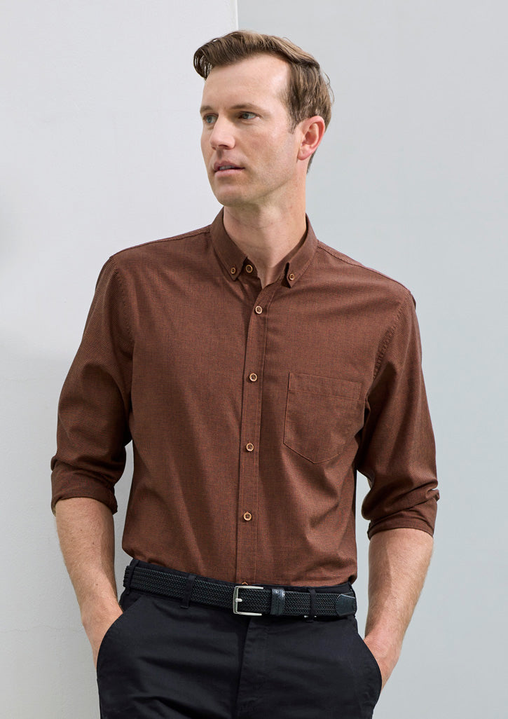 S421ML - Biz Collection - Mens Soul Long Sleeve Shirt Rust