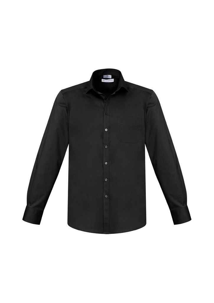 S770ML - Biz Collection - Mens Monaco Long Sleeve Shirt | Black