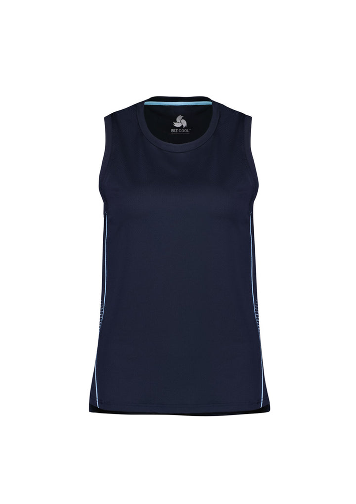 SG319L - Biz Collection - Womens Balance Singlet Navy/Sky