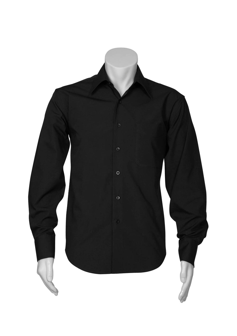 SH714 - Biz Collection - Mens Metro Long sleeve Shirt - Black