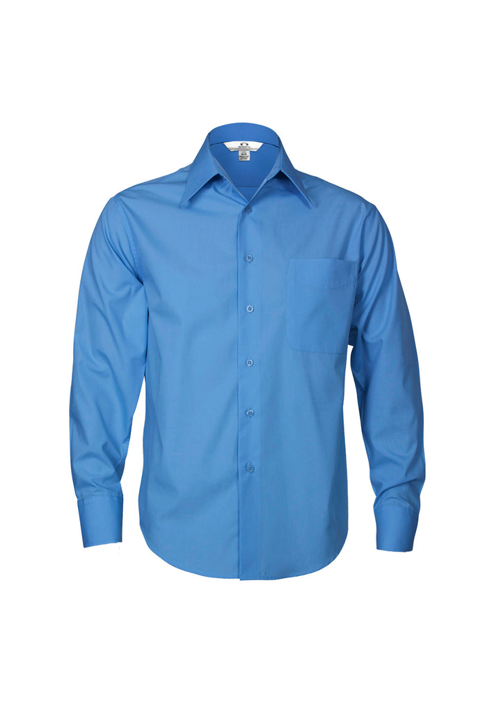 SH714 - Biz Collection - Mens Metro Long sleeve Shirt Mid Blue