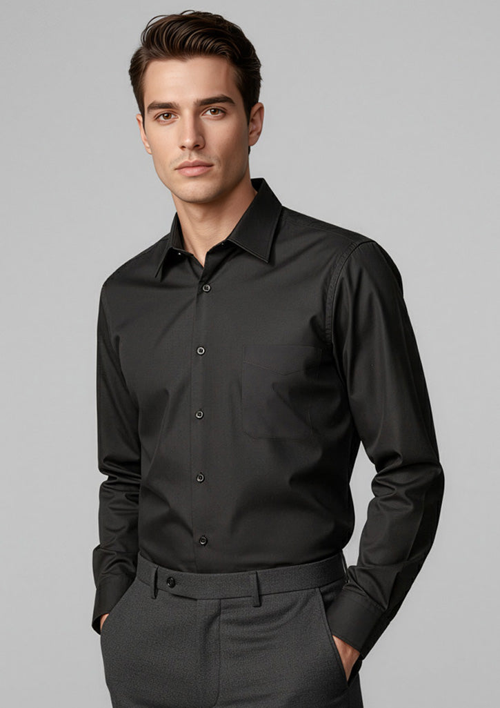 SH714 - Biz Collection - Mens Metro Long sleeve Shirt