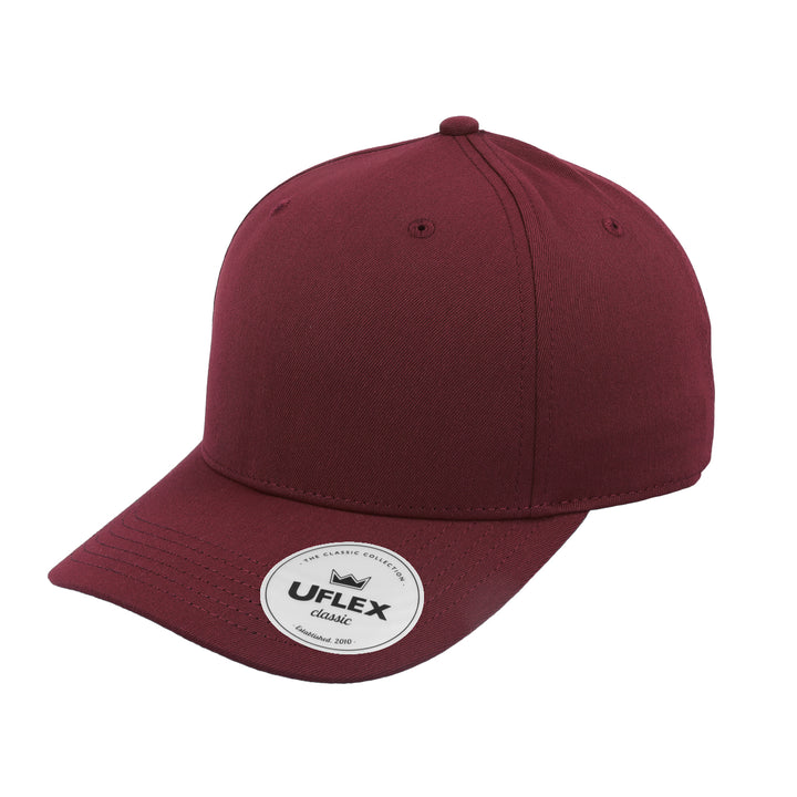U24601 - UFlex - Classic 5 Panel Cap - Burgundy