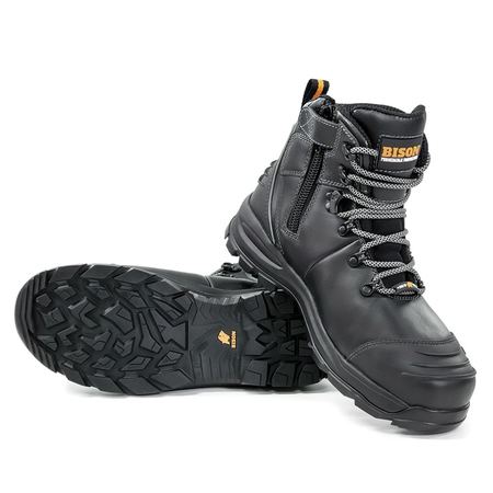 Bison - XTLZ - XT Zip Side Lace Up Safety Boot
