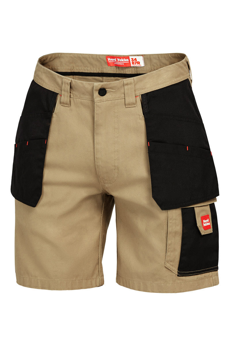 Y05083 - Hard Yakka - Legends Xtreme Cargo Short Khaki/Black