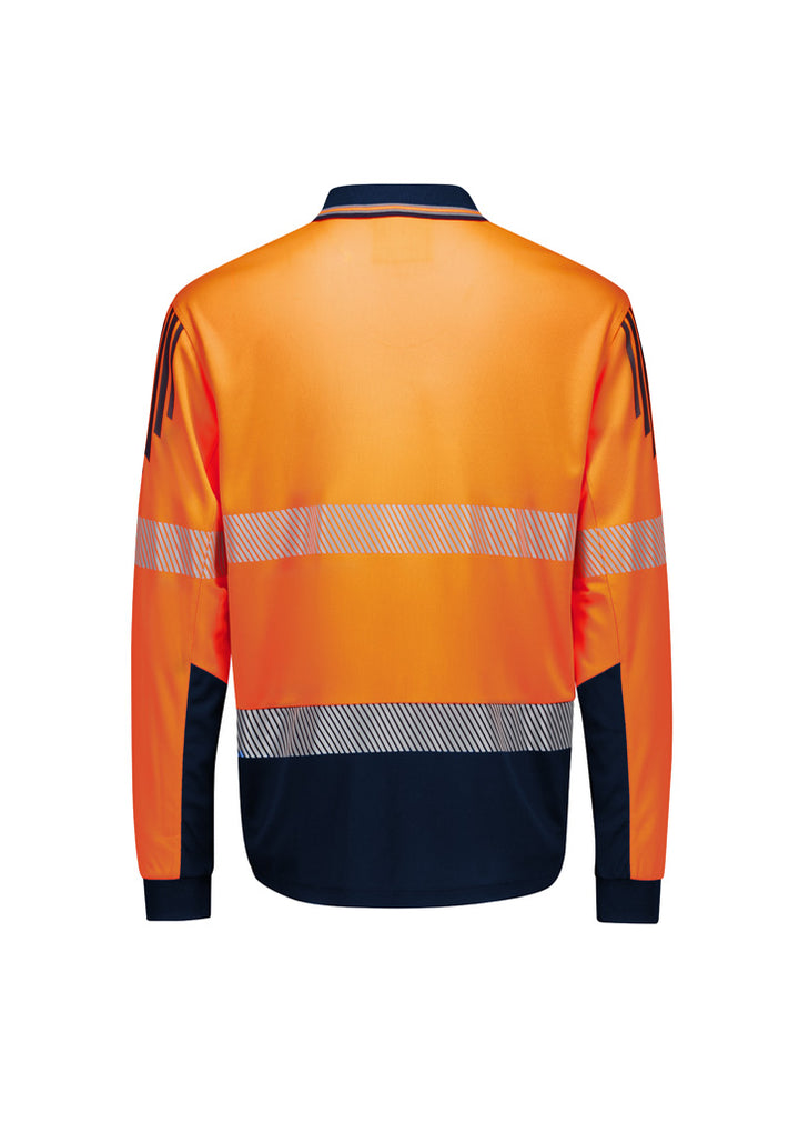 ZH550 - Syzmik - Mens Hi Vis Flux Segmented Tape Long Sleeve Polo