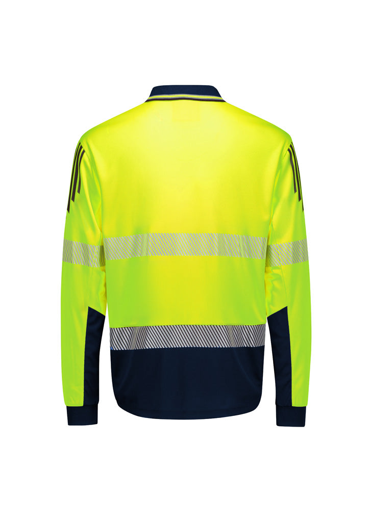 ZH550 - Syzmik - Mens Hi Vis Flux Segmented Tape Long Sleeve Polo