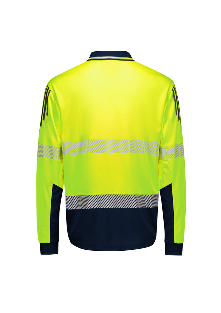 ZH550 - Syzmik - Mens Hi Vis Flux Segmented Tape Long Sleeve Polo