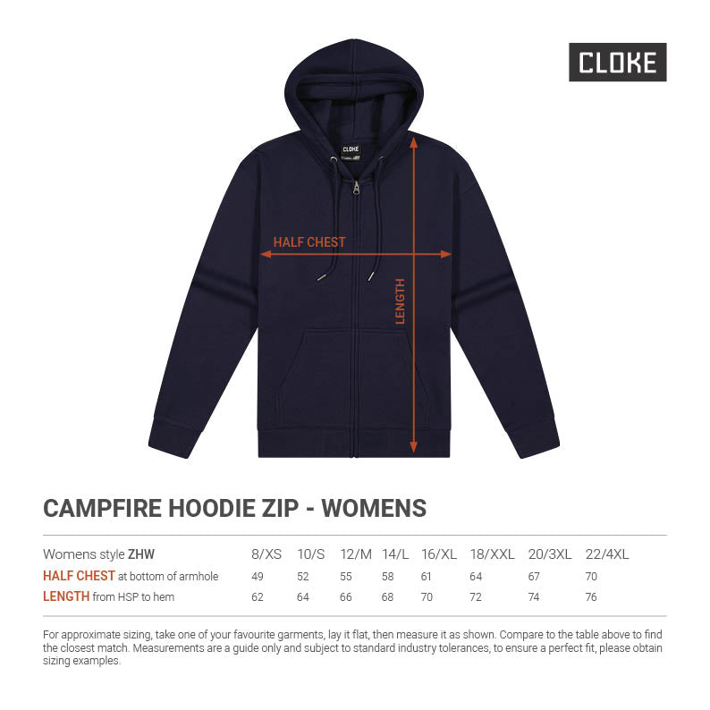 ZHW - Cloke - Womens Campfire Zip Hoodie