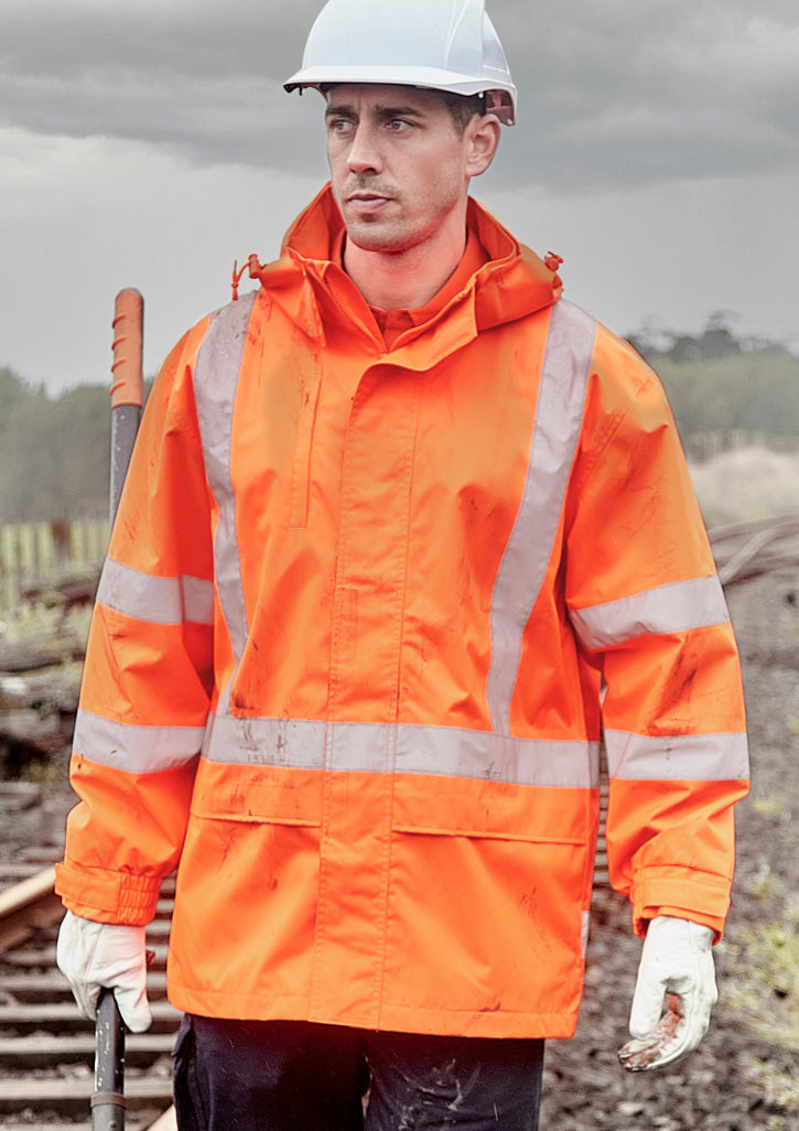 ZJ657-NZ - Syzmik - Mens TTMC-W23 Hi Vis X Back Ultralite Waterproof Jacket