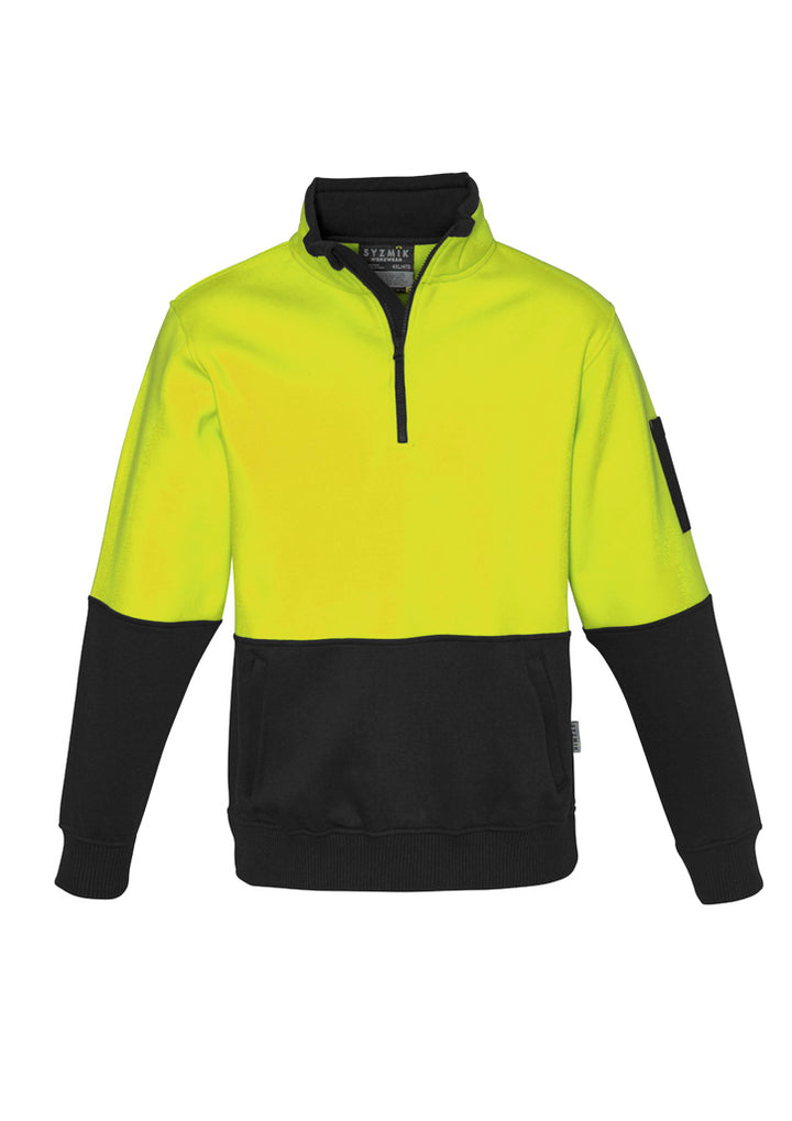 ZT476 - Syzmik - Hi-Viz Unisex Half-zip Sweatshirt (Warm Soft Polyester) 320g - Yellow/Black