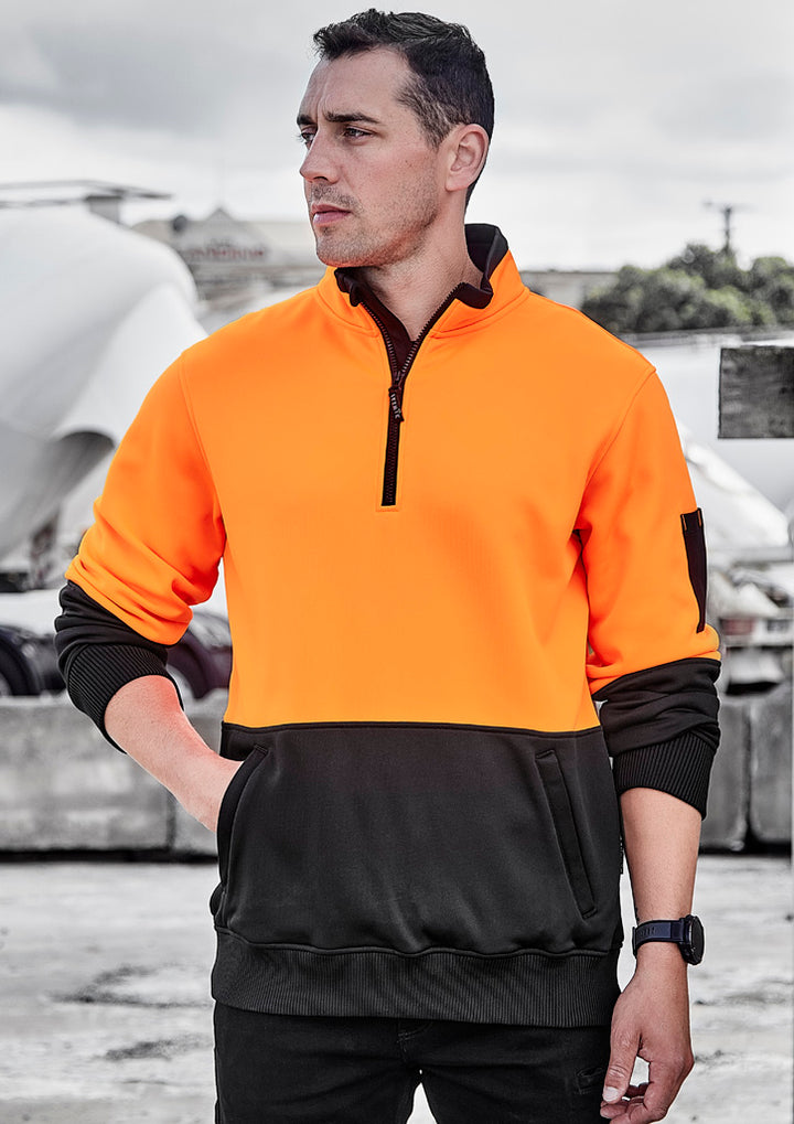 ZT476 - Syzmik - Hi-Vis Unisex Half-zip Sweatshirt (Warm Soft Polyester) 320g