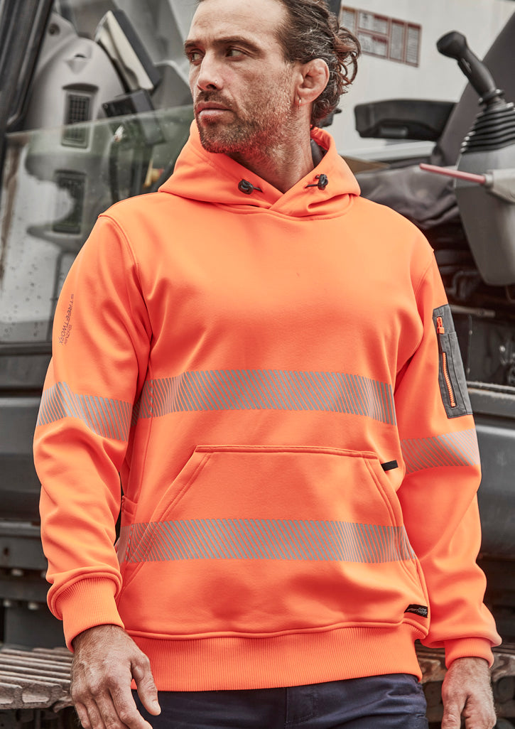 ZT867 - Syzmik - Unisex Streetworx Segmented Tape Water Resistant Hoodie Orange