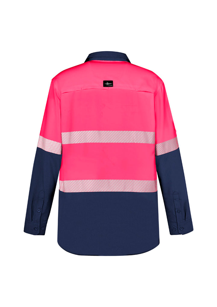 ZW470 - Syzmik - Mens Hi Vis Outdoor Segmented Tape Long Sleeve Shirt