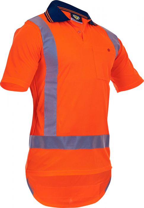 PCP1225 - Caution - Hi-Viz TTMC-W17 X-Back S/S Micro Fibre Polo