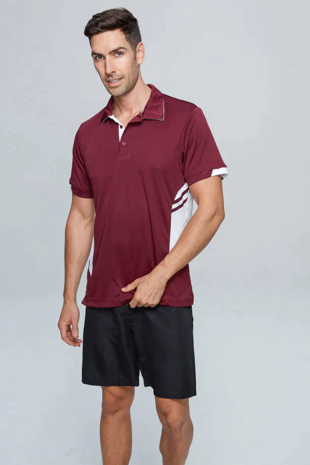 1311 - Aussie Pacific - Tasman Mens Polos - Other Body Colours Excluding Black, Grey, Navy & Neon