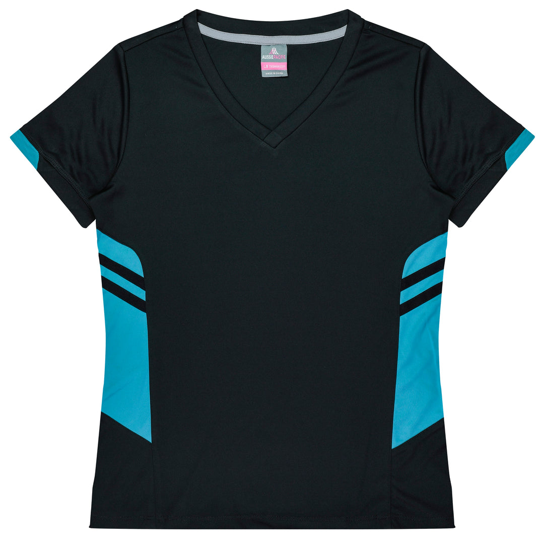 2211 - Aussie Pacific - Tasman Lady Tees - Black and Navy Body Colours