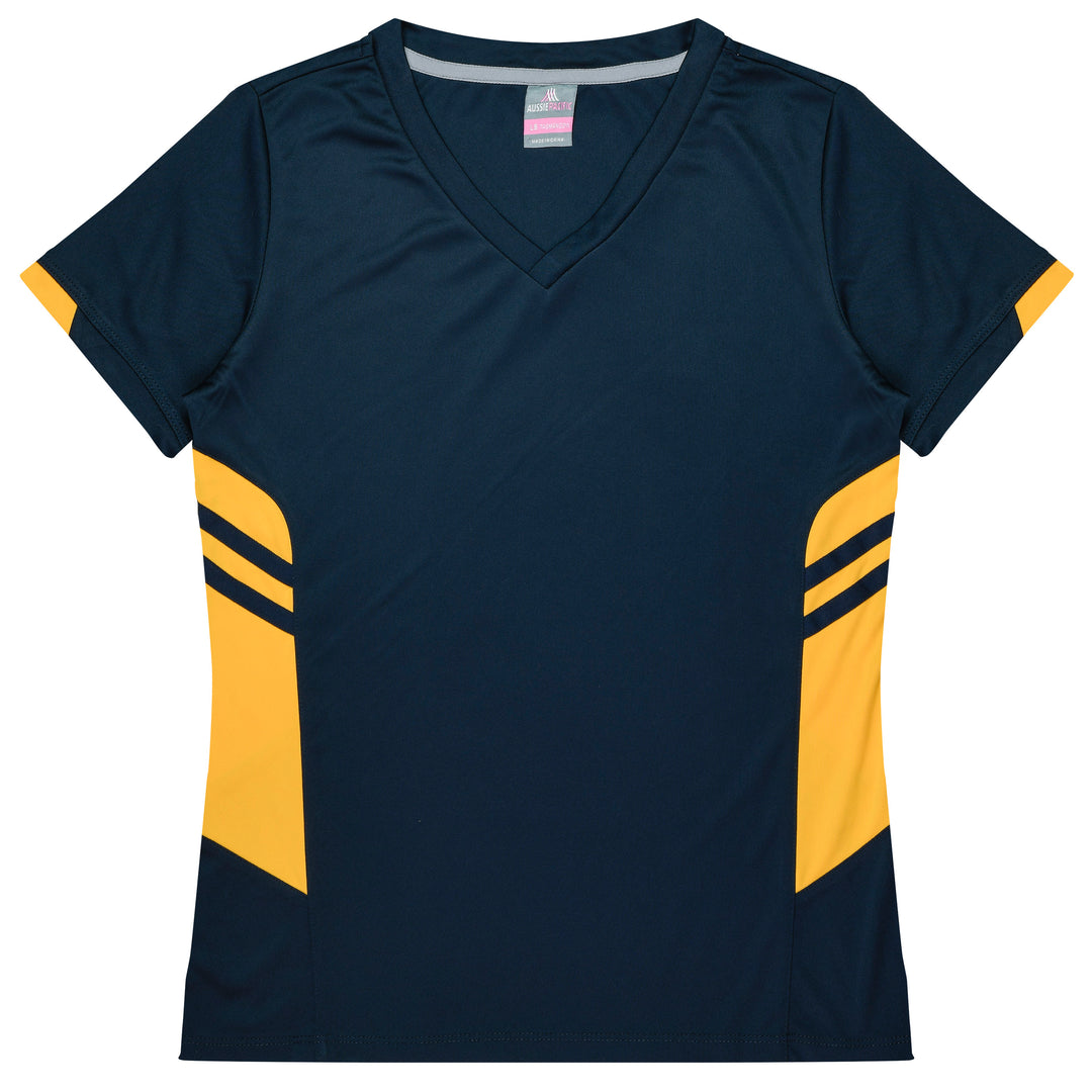 2211 - Aussie Pacific - Tasman Lady Tees - Black and Navy Body Colours