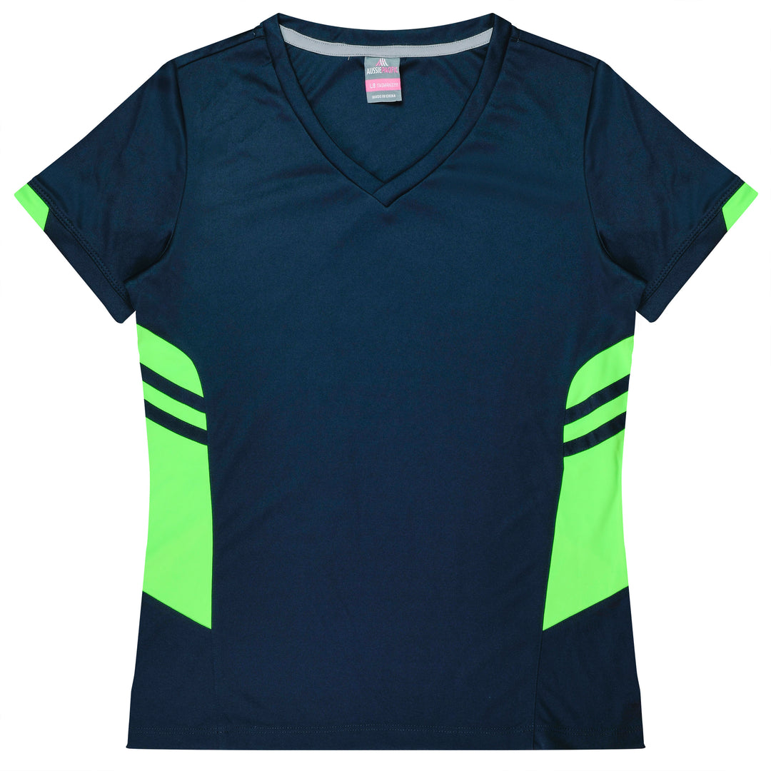 2211 - Aussie Pacific - Tasman Lady Tees - Black and Navy Body Colours