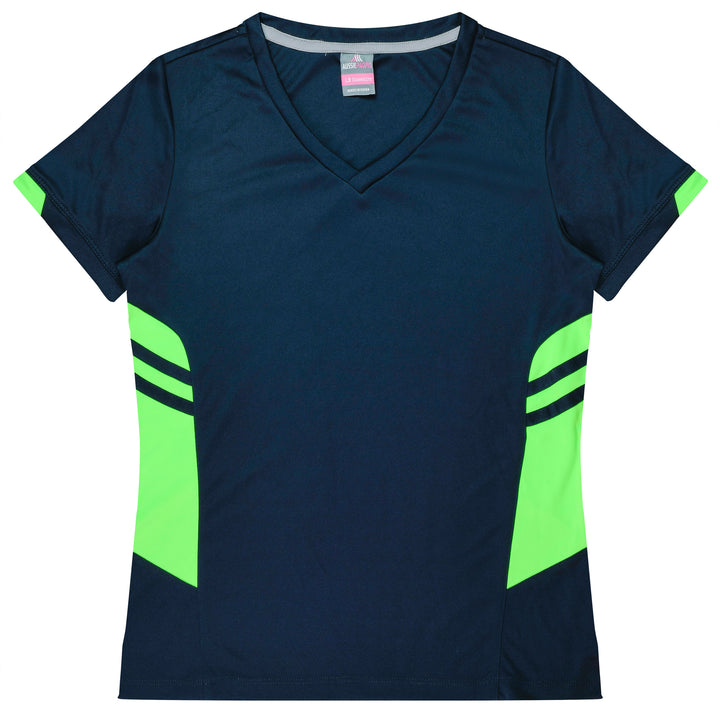 2211 - Aussie Pacific - Tasman Lady Tees - Black and Navy Body Colours