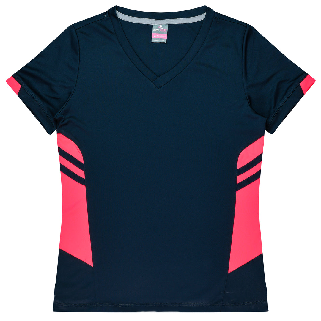 2211 - Aussie Pacific - Tasman Lady Tees - Black and Navy Body Colours