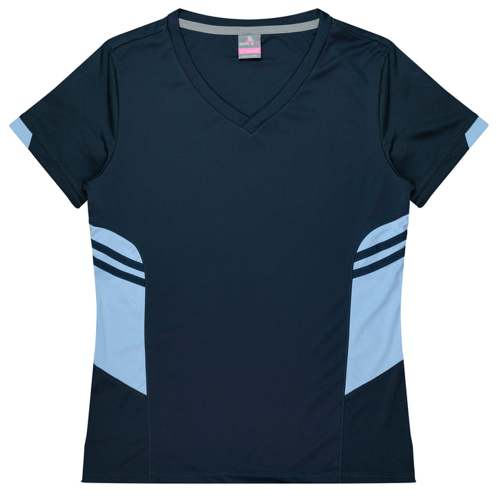 2211 - Aussie Pacific - Tasman Lady Tees - Black and Navy Body Colours