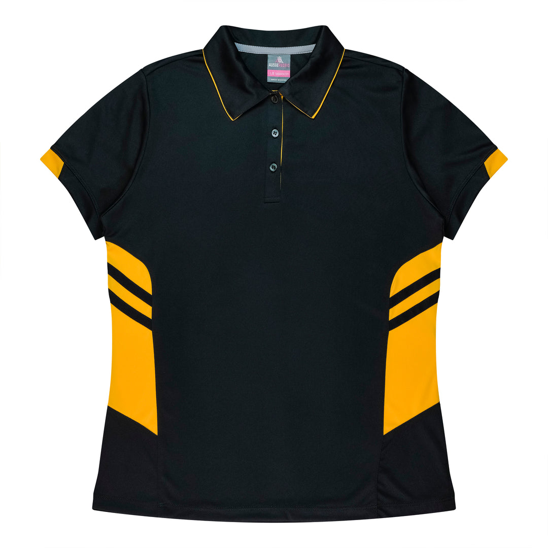 2311 - Aussie Pacific - Womens Tasman Polo -  Black, Grey and Navy Body Colours