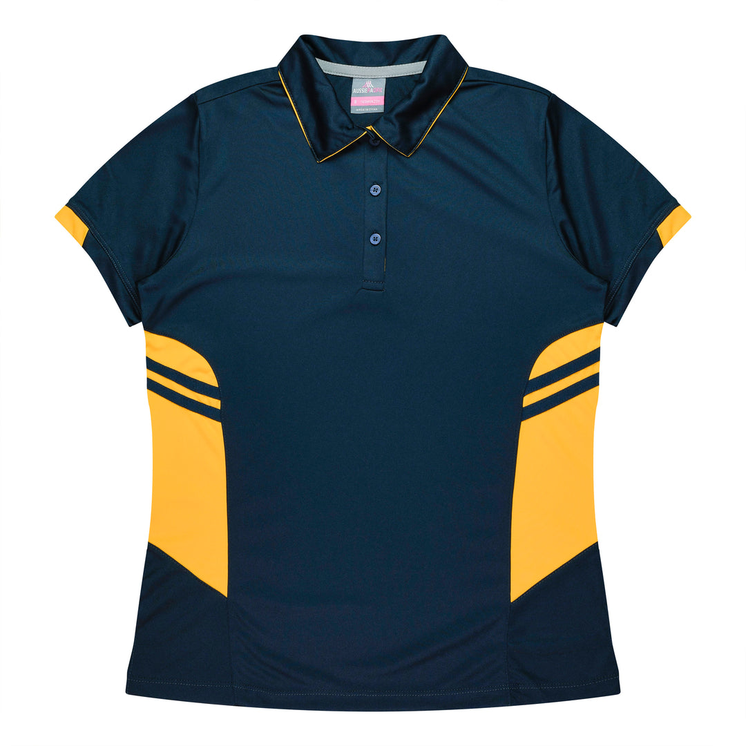 2311 - Aussie Pacific - Womens Tasman Polo -  Black, Grey and Navy Body Colours