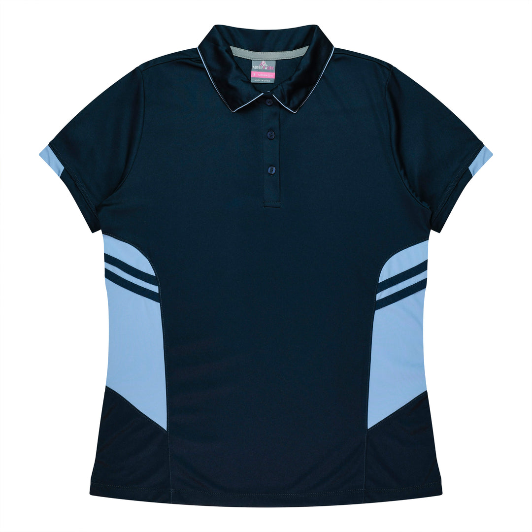 2311 - Aussie Pacific - Womens Tasman Polo -  Black, Grey and Navy Body Colours