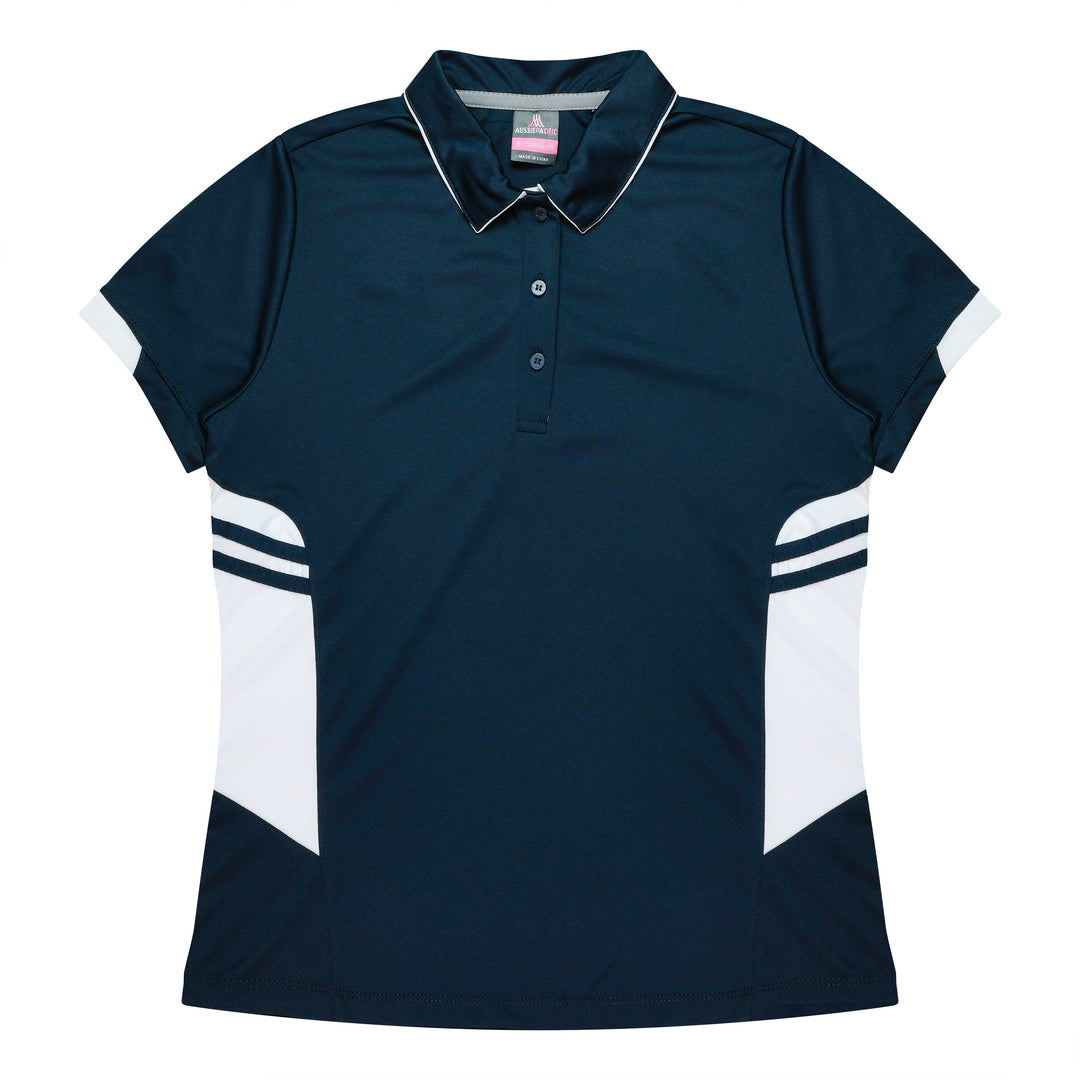 2311 - Aussie Pacific - Womens Tasman Polo -  Black, Grey and Navy Body Colours