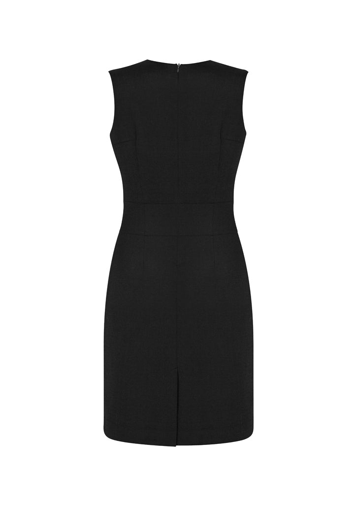 30121 - Biz Corporates - Womens Cool Stretch Sleeveless V-Neck Dress