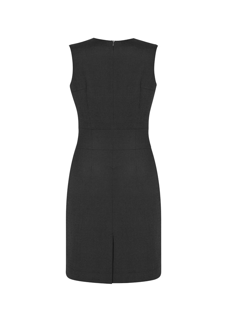 30121 - Biz Corporates - Womens Cool Stretch Sleeveless V-Neck Dress