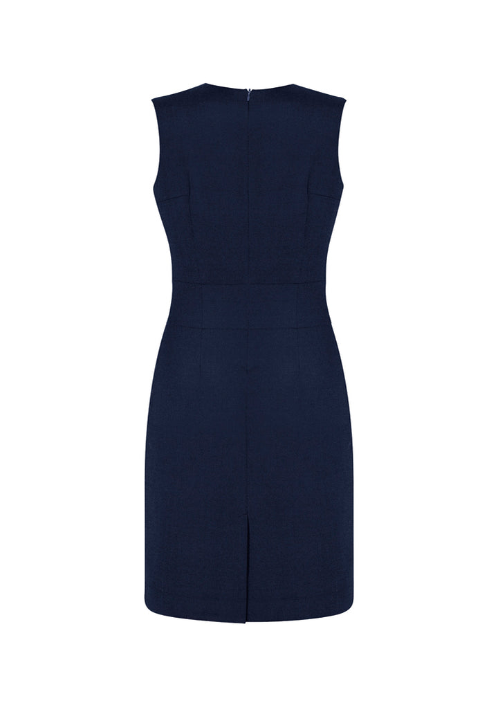 30121 - Biz Corporates - Womens Cool Stretch Sleeveless V-Neck Dress