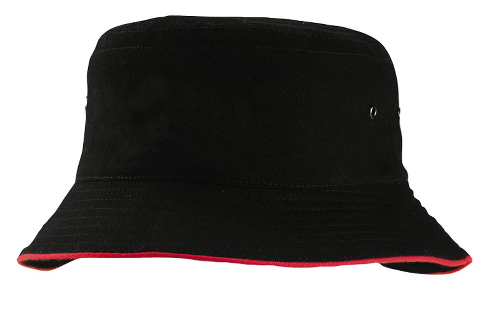4007 Legend Life Bucket Hat with sandwich trim options Scarlet